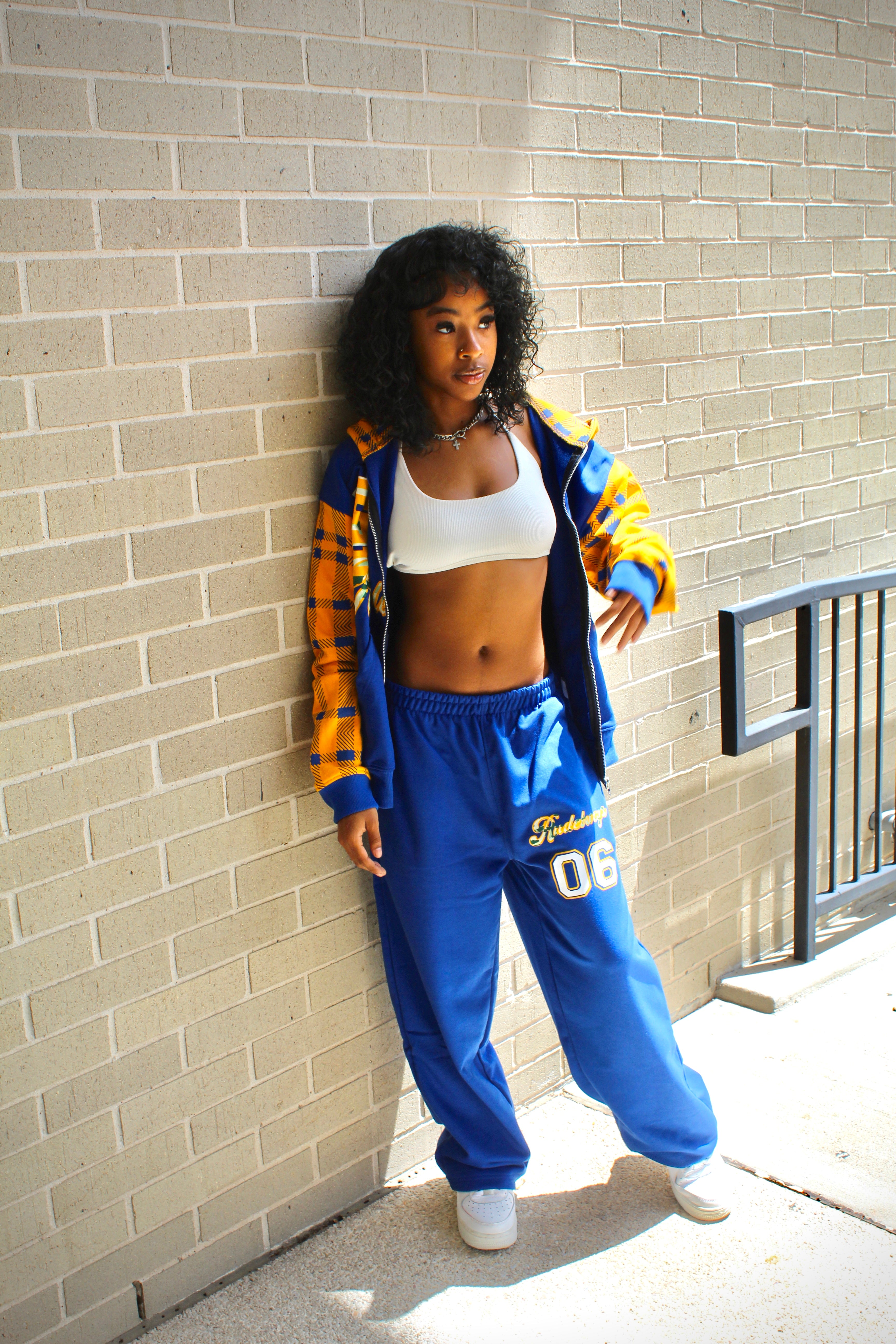 Blue/Orange ‘Rudebwoys’ Zip-Up