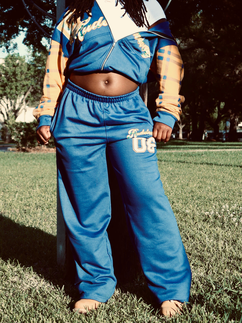 Blue ‘Rudebwoys 06’ Sweatpants