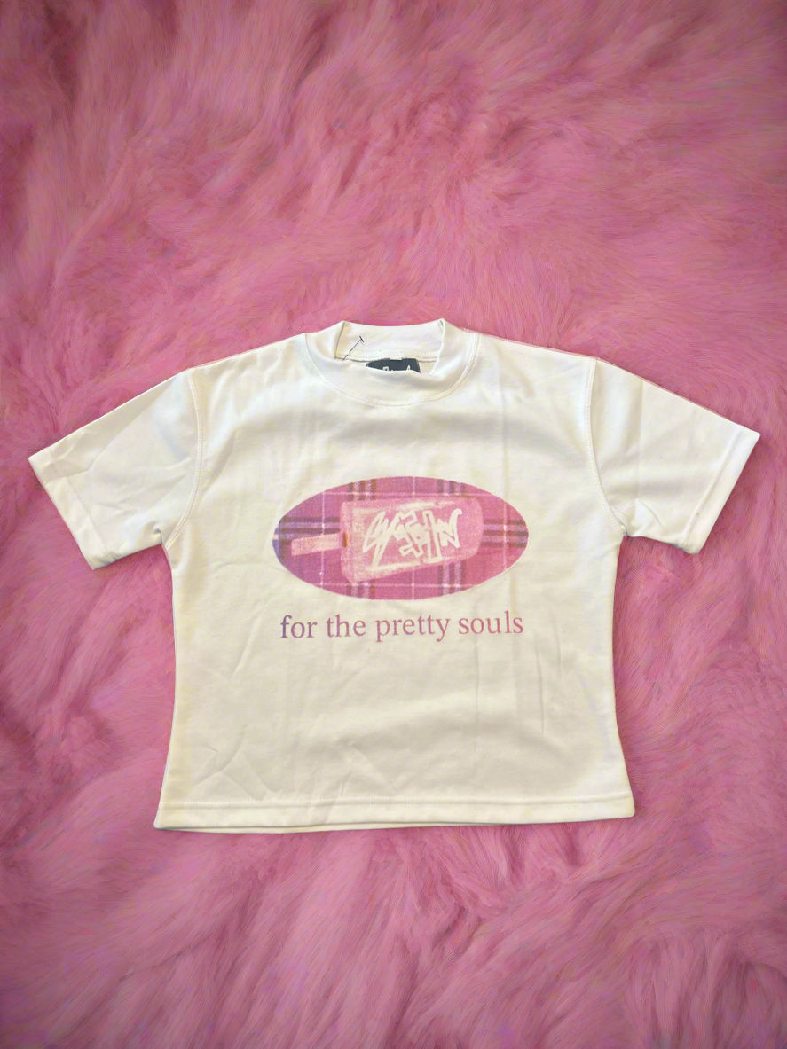“For The Pretty Souls” Cropped Shirt