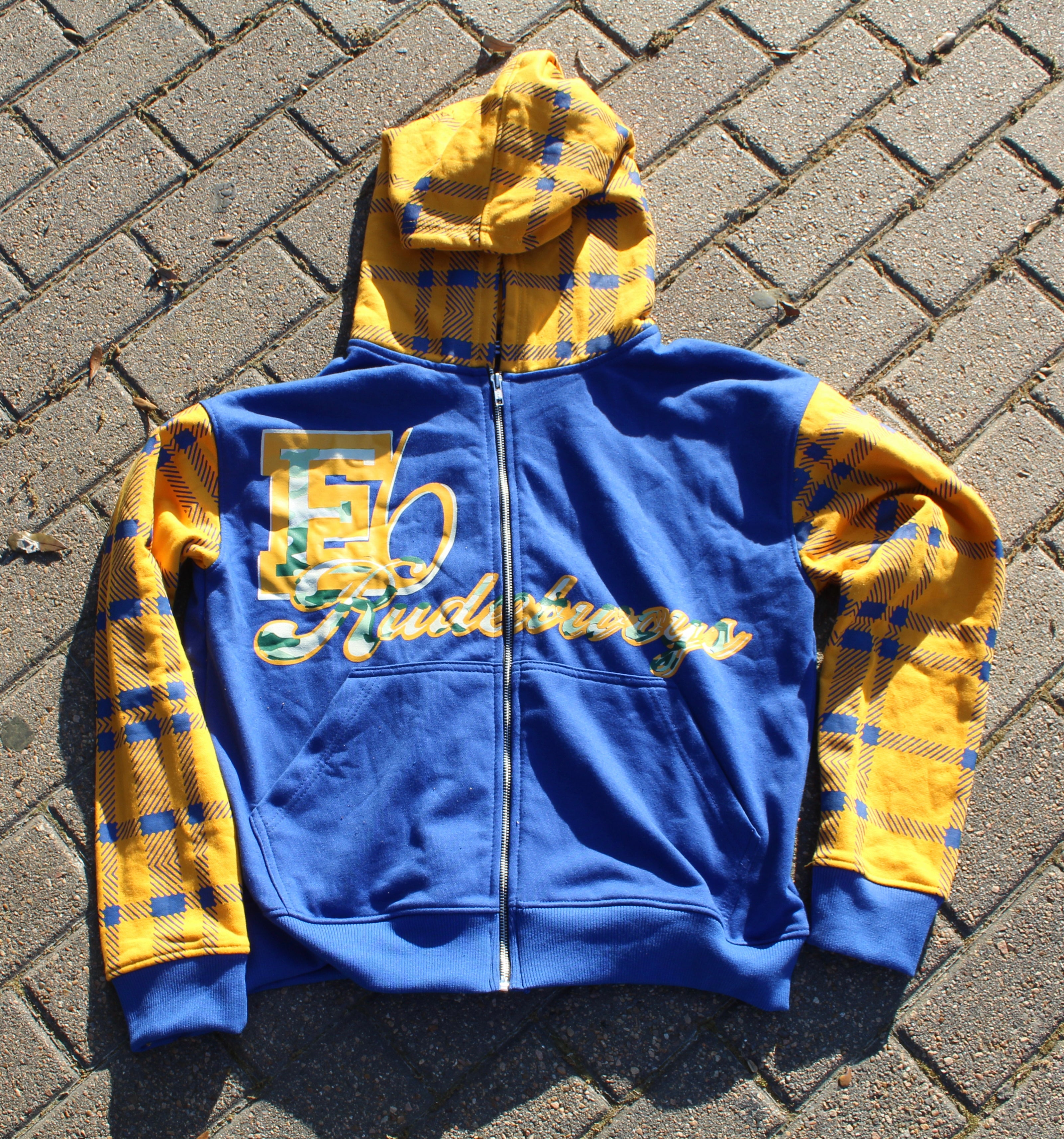 Blue/Orange ‘Rudebwoys’ Zip-Up